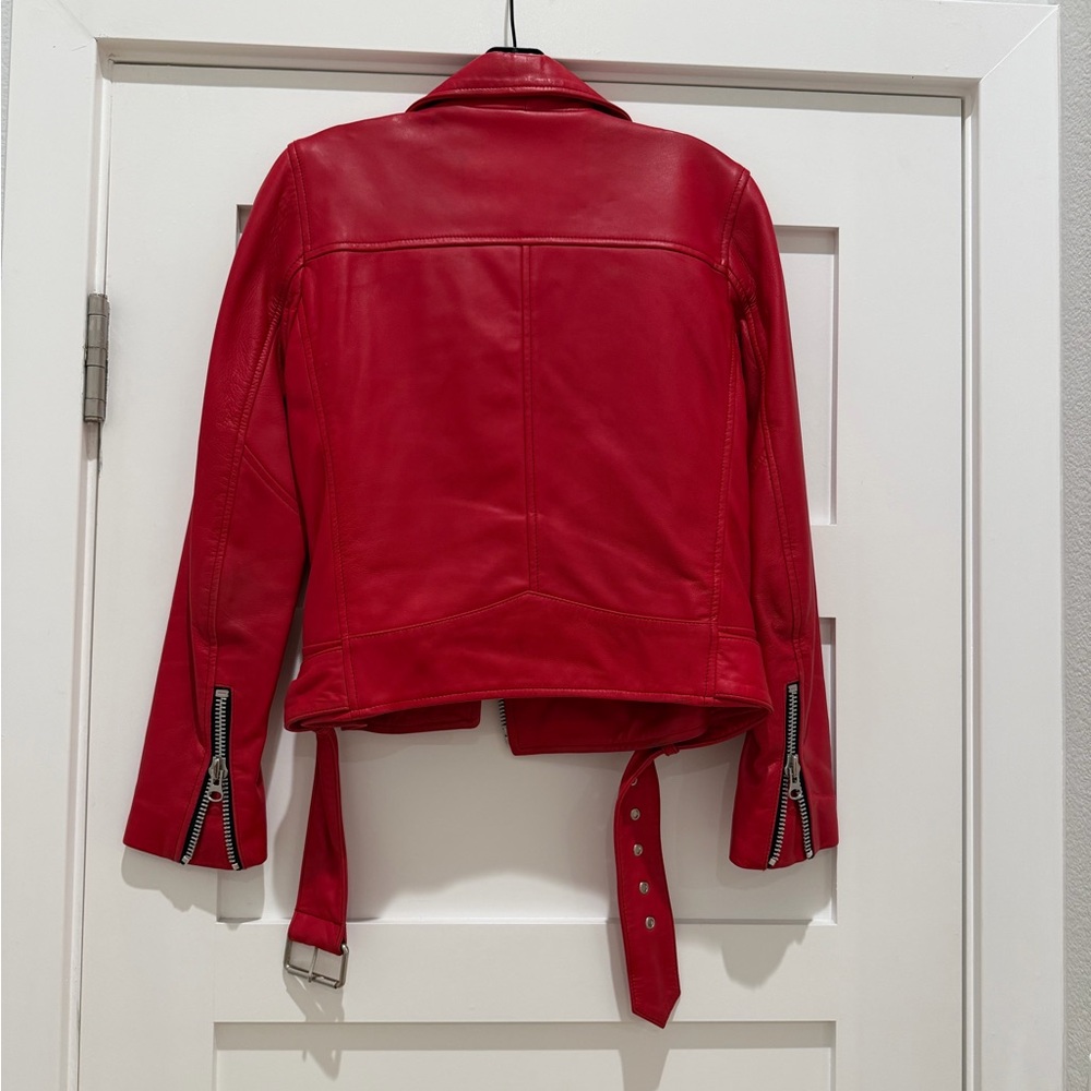 Nasty Gal (Original) Red Leather Jacket - Picture 2 of 5